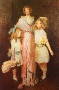 John White Alexander Mrs Daniels with Two Children oil painting